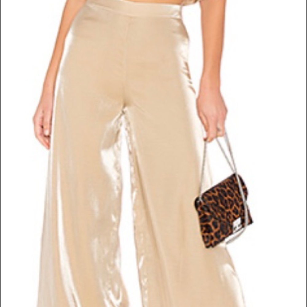 Lovers + Friends Cream Wide Leg Pants